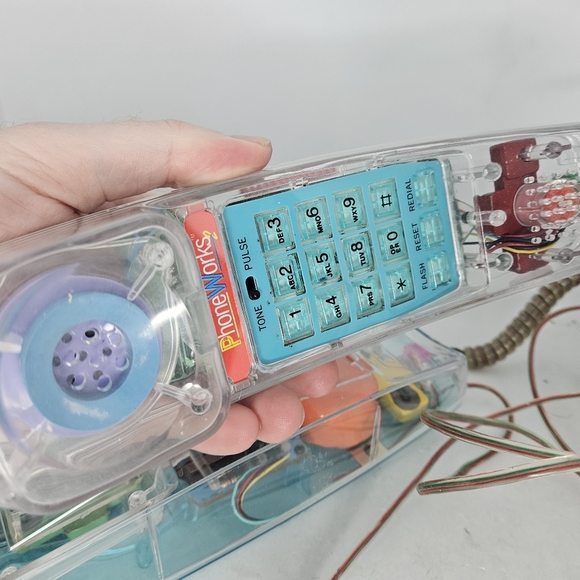 Vintage Unisonic 6900 1980's Clear See Through Push Button Phone Untested Broke? - Picture 4 of 12